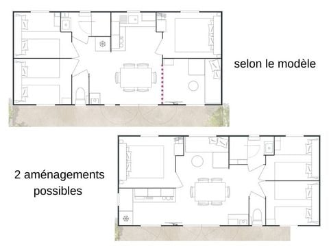 Mobilhome 8 personnes - Loisir 3 chambres 33m²