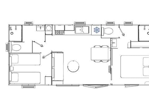 MOBILHOME 6 personnes - Confort 2 chambres 2 sdb 35m²
