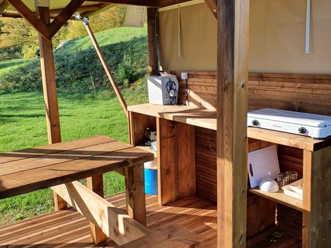Tente en toile et en bois 2 personnes - Tente Bivouac Standard - 5m²