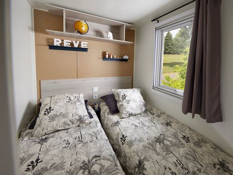 MOBILHOME 6 personnes - Mobil-home Premium 35m² - 3 chambres - Vue lac - terrasse couverte - TV - climatiseur