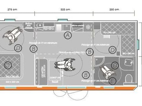 MOBILHOME 5 personnes - PMR - adapté pour Personnes à Mobilité Réduite