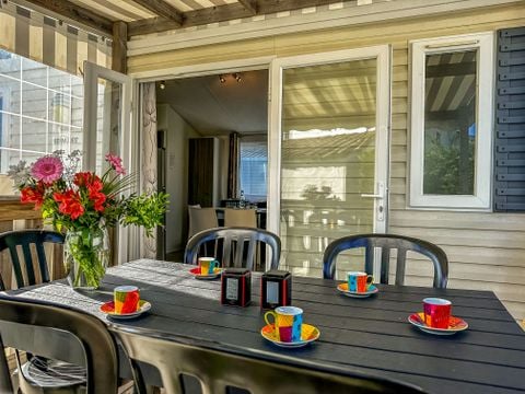 MOBILHOME 6 personnes - Mobil-home Bermudes 3 chambres avec terrasse 1/6 pers