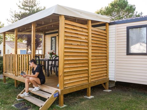 MOBILHOME 4 personnes -  Modulo 2 chambres avec terrasse