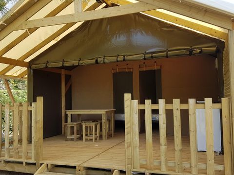 TENTE TOILE ET BOIS 4 personnes - Lodge cambodgia 2 chambres