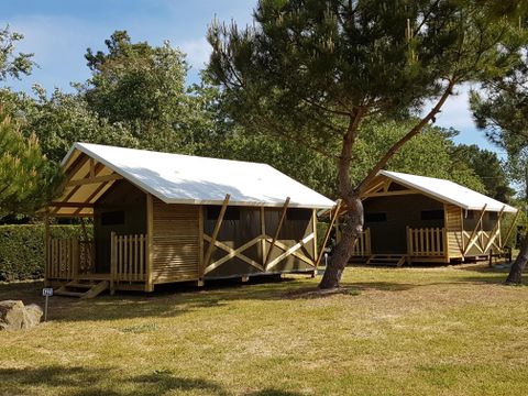 TENTE TOILE ET BOIS 4 personnes - Lodge cambodgia 2 chambres