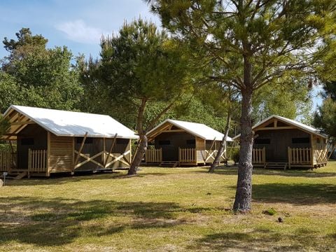 TENTE TOILE ET BOIS 4 personnes - Lodge Cambodgia 2 chambres 1/4 pers