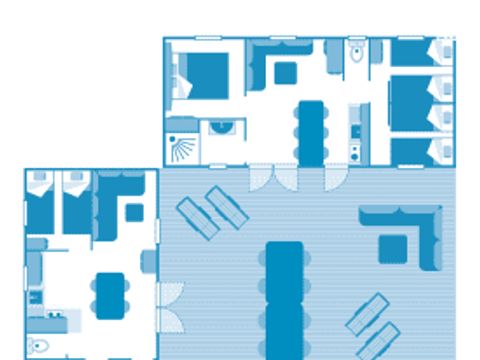 MOBILHOME 10 personnes - Cottage FRIENDS 10p 5ch ****