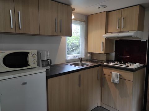 MOBILHOME 6 personnes - LOCATION MOBILHOME TI 32m² avec terrasse semi-couverte (3 chambres) ECO 6 pers