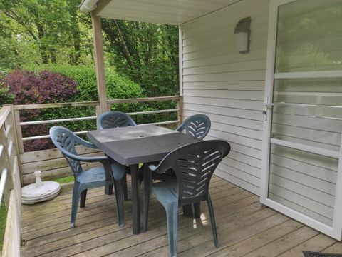 MOBILHOME 6 personnes - LOCATION MOBILHOME TI 32m² avec terrasse semi-couverte (3 chambres) ECO 6 pers