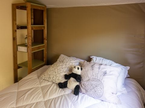 TENTE TOILE ET BOIS 4 personnes - WOOD LODGE - personnes supplémentaires possible en supplément, contacter le camping