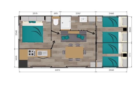 MOBILHOME 8 personnes - Mobil-home 3 chambres 34m²