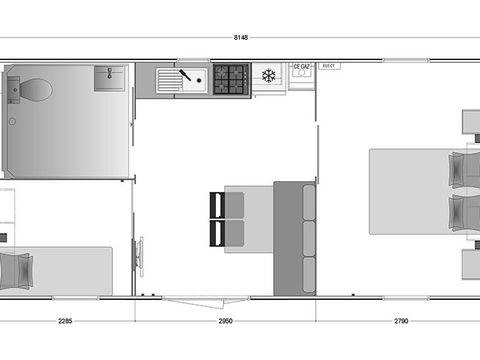 MOBILHOME 4 personnes - Confort Plus - 2 chambres PMR