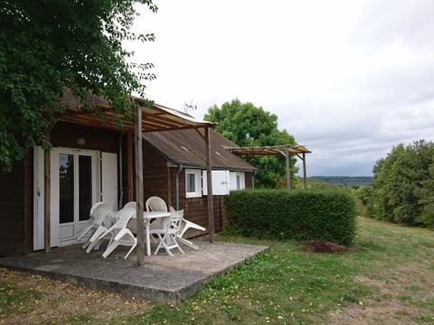 CHALET 7 personnes - Chalet 35m² (2 chambres) terrasse couverte - Le Parc des Coteaux 800m du camping 5/7 pers