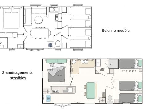 MOBILHOME 8 personnes - Loisir 3 chambres 30m²