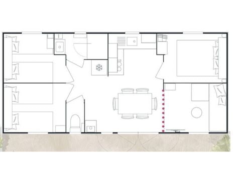 MOBILHOME 8 personnes - Loisir 3 chambres 33m²