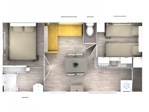 Mobilhome 6 personnes - Evasion 2 chambres 28m²