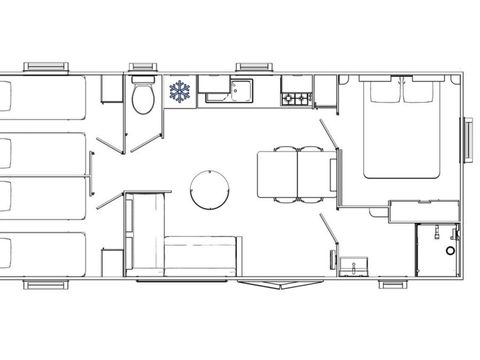 MOBILHOME 6 personnes - Loisir 3 chambres 34m²