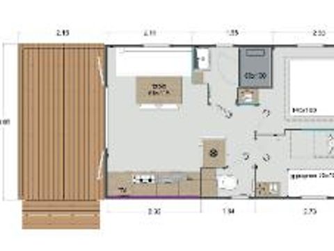 Mobilhome 4/6 personnes - Confort - 2 chambres