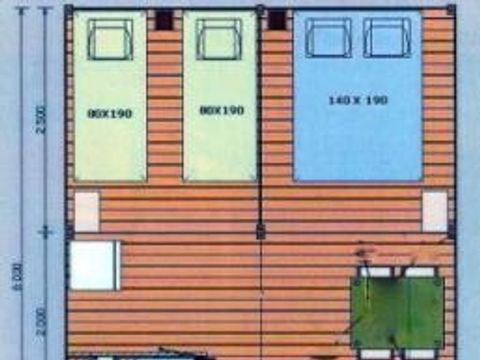 Tente en toile et en bois 4 personnes - Ecolodge (sur pilotis) sans sanitaires