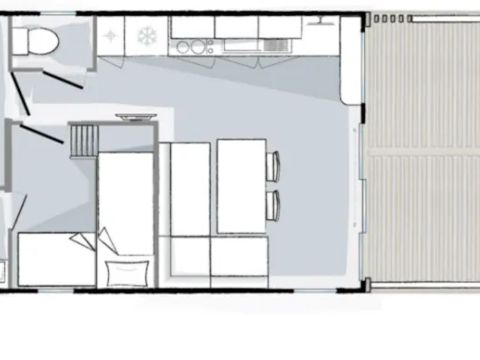 MOBILHOME 4 personnes - RESIDENCE SUPERIEURE Vue sur le Cher