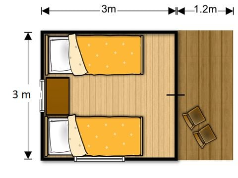 TENTE 2 personnes - Tente Safari étape 2 pers