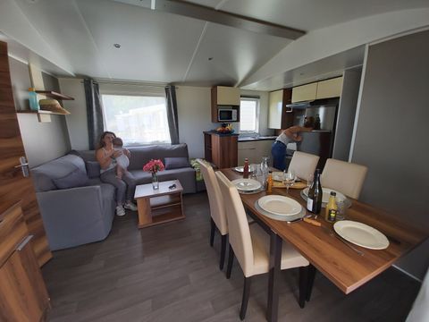 MOBILHOME 6 personnes - Premium 39m² (3 chambres) - 2 salles de bain - terrasse couverte