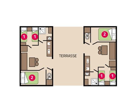 MOBILHOME 8 personnes - Tribu 8 personnes