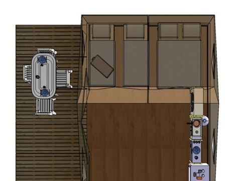 TENTE 4 personnes - Tente Insolite Nature Eco Lodge 2ch.- Sans sanitaires