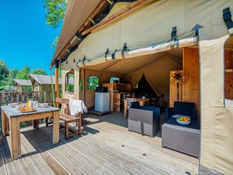 TENTE 5 personnes - Tente Insolite Premium Safari 2 ch. - Avec sanitaires