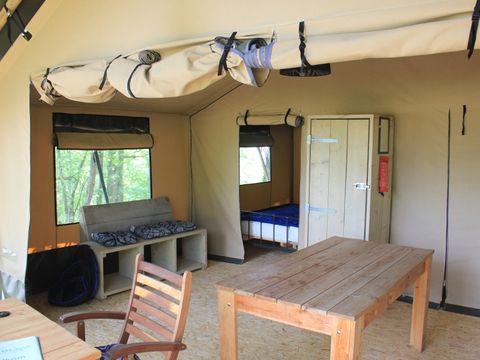 TENTE TOILE ET BOIS 5 personnes - Confort Lodge 2 chambres - sans sanitaires