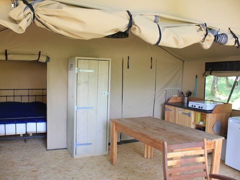 TENTE TOILE ET BOIS 5 personnes - Confort Lodge 2 chambres - sans sanitaires
