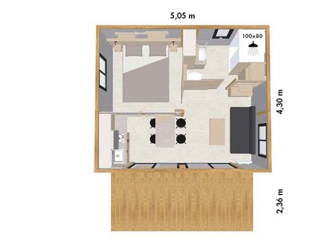 CHALET 4 personnes - Premium Maine 1 chambre - TV - NOUVEAUTÉ 2026, PONTON PRIVE !