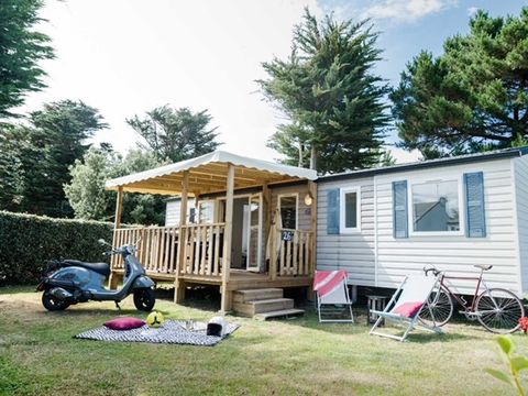 Mobilhome 6 personnes - Cottage Prestige GRAND CONFORT 40m² - 3 chambres + télévision + Terrasse