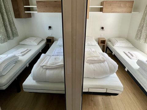 Mobilhome 6 personnes - Cottage Prestige GRAND CONFORT 40m² - 3 chambres + télévision + Terrasse