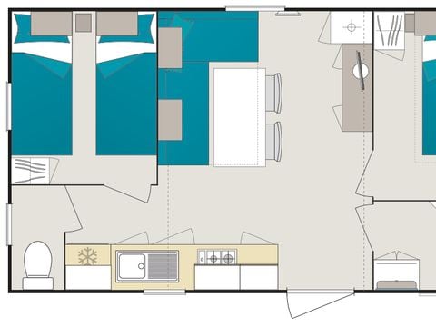MOBILHOME 4 personnes - AZUR 2 chambres