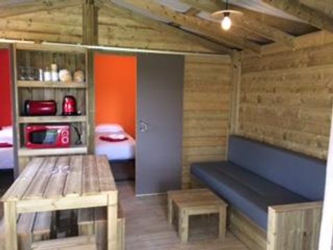 Tente en toile et en bois 4 personnes - Lodge Cosyflower LUXE PREMIUM
