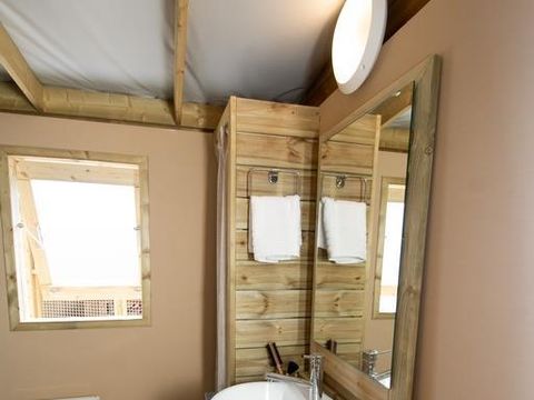 Tente en toile et en bois 4 personnes - Lodge Cosyflower LUXE PREMIUM