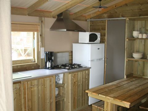 Tente en toile et en bois 4 personnes - Lodge Cosyflower LUXE PREMIUM
