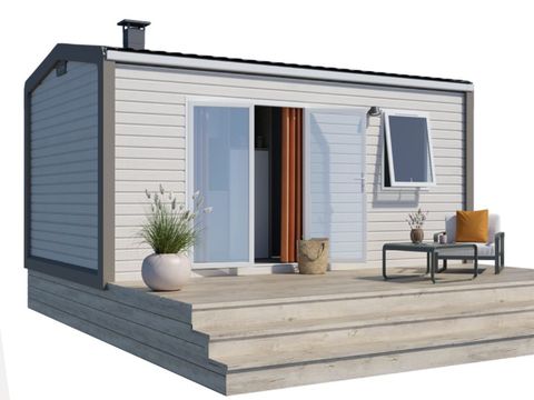 MOBILHOME 2 personnes - Standard 1 chambre 18m² + Terrasse non couverte + TV