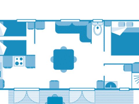 MOBILHOME 4 personnes - Cottage COLIBRI 4p 2ch PREMIUM
