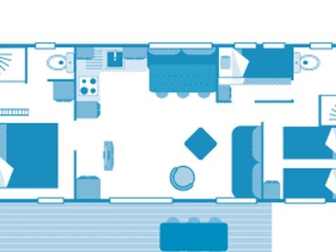 MOBILHOME 6 personnes - Cottage GRAND TAOS 6p 3ch PREMIUM