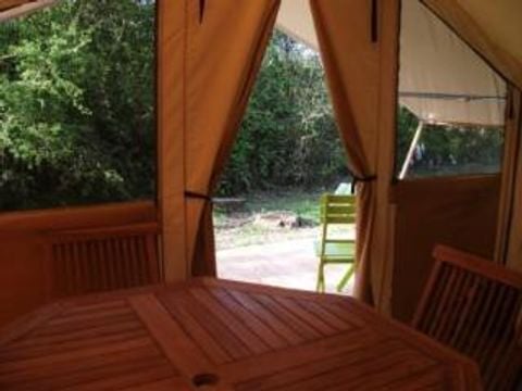 TENTE TOILE ET BOIS 4 personnes - CABATENTE Sans sanitaires