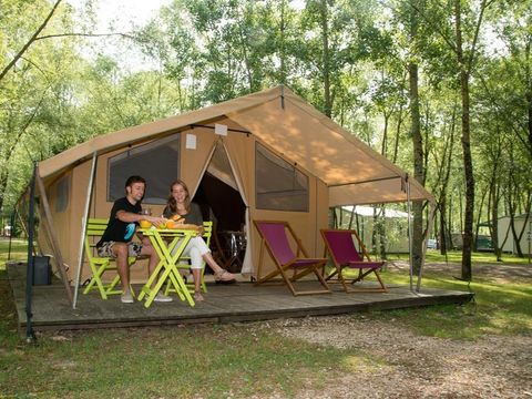 Tente en toile et en bois 4 personnes - CABATENTE Sans sanitaires