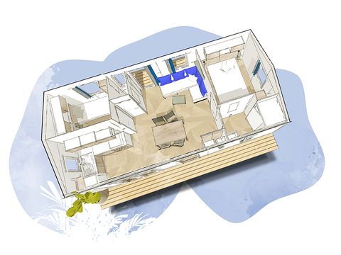 MOBILHOME 4 personnes - Mobil Home BAHIA 2 chambres ( Nouveauté 2024 )