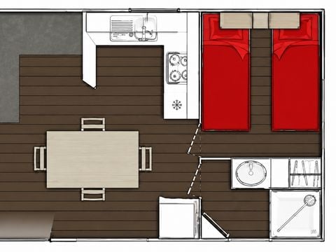 Mobilhome 6 personnes - Grand Large - 2 chambres