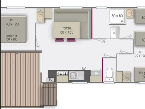 MOBILHOME 6 personnes - Rapidhome Alizé 83 (samedi)