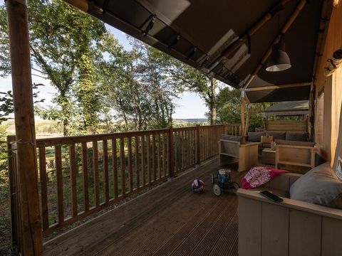 Tente en toile et en bois 6 personnes - SAFARI COTTAGE INSOLITE PREMIUM
