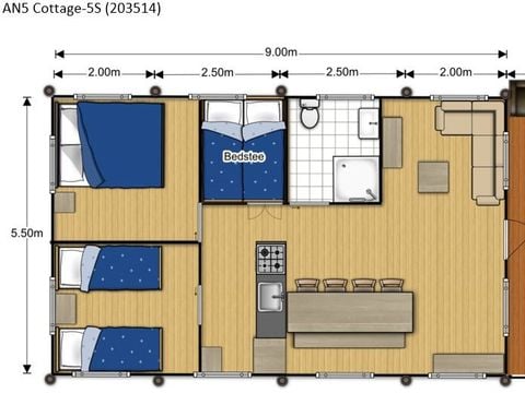 TENTE TOILE ET BOIS 6 personnes - SAFARI COTTAGE INSOLITE PREMIUM