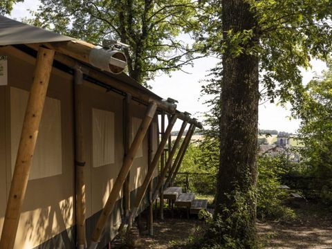Tente en toile et en bois 6 personnes - SAFARI COTTAGE INSOLITE PREMIUM