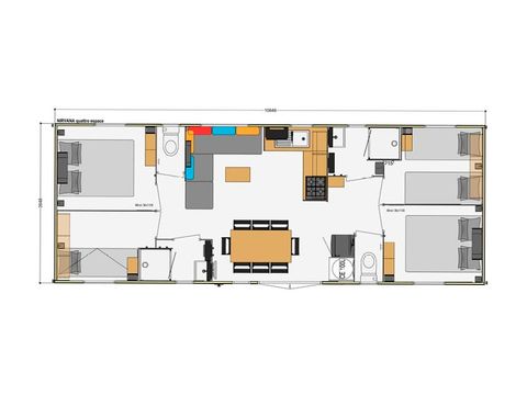 MOBILHOME 8 personnes - 4 chambres - 2 salles d'eau